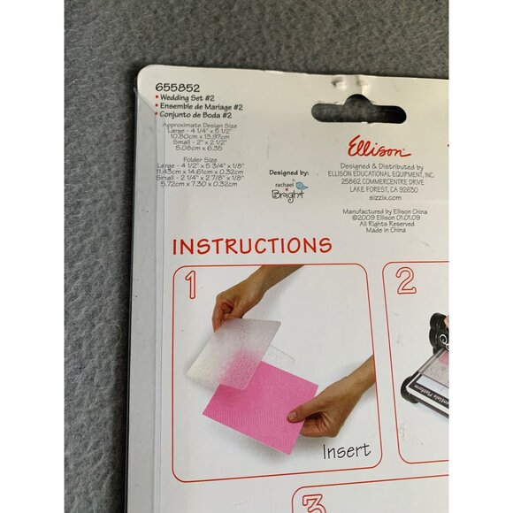 Sizzix Wedding Set #2 Textured Impressions Embossing Folders - Picture 5 of 8